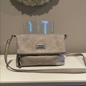 Nine West Grey Logo Crossbody Bag